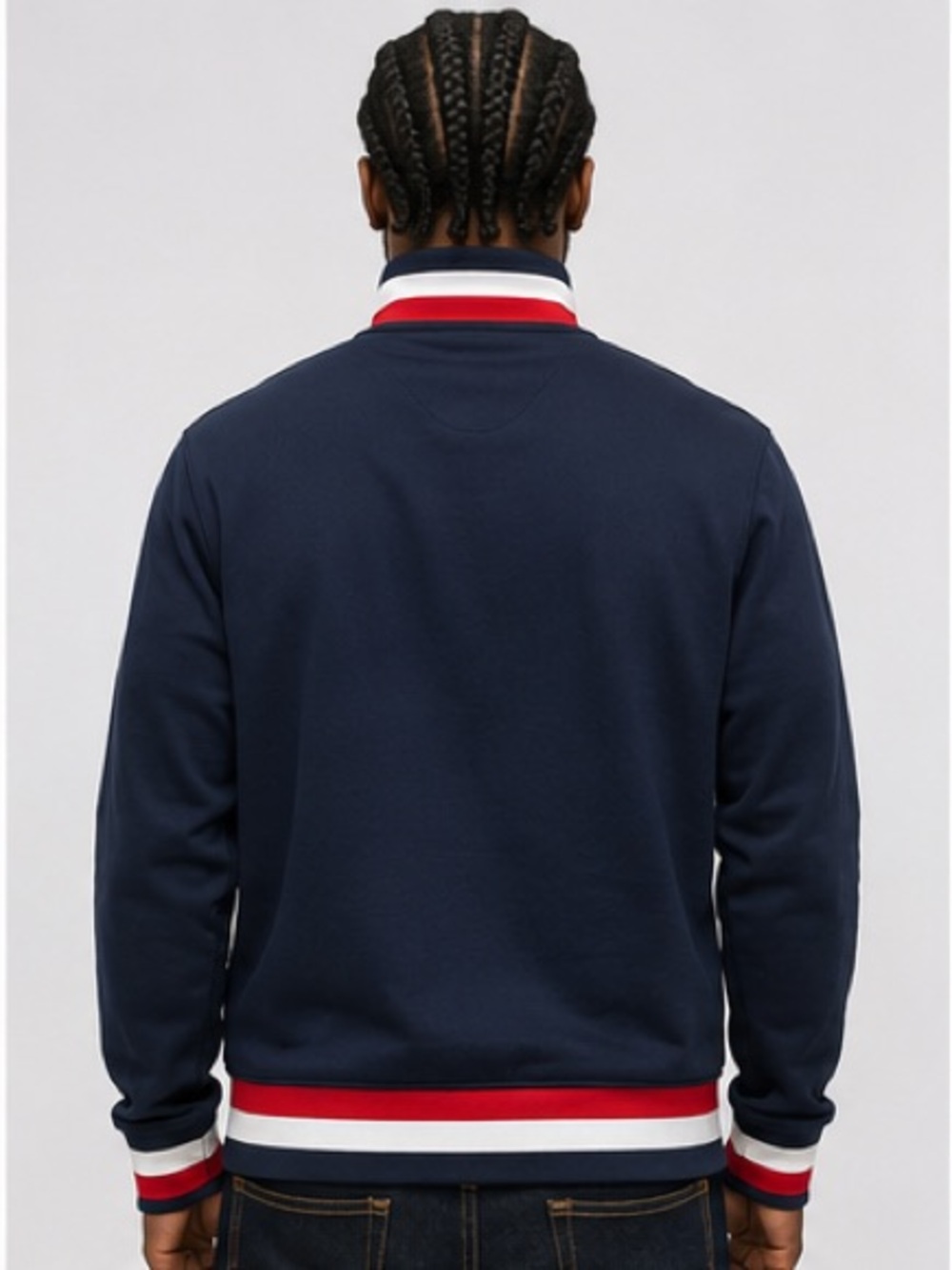 Polo by Ralph Lauren Navy, Red & White USA Zip-Up Sweater - Picture 4 of 7